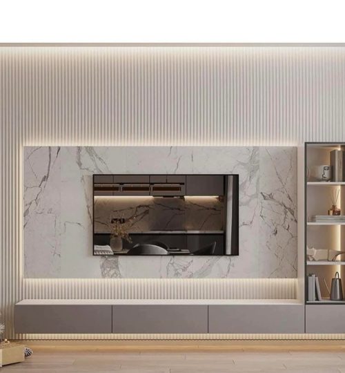 ديكور خلفية شاشة تلفزيون بديل الرخام في الرياض – أبو سلطان للديكورات